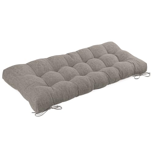 Indoor Bench Cushion for Indoor Furniture 48"x19" LightGrey 1 Pc | Thick, Stay in Place, Textured Fabric, for Entryway Window Shoe Storage and Kitchen Bench, Comfort Sitting, Upgrade Decor - color: Light Grey
