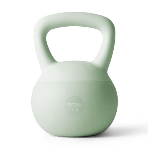 YOTTOY Soft Kettlebell,Kettlebell Anti-Slip Grip Weight for Home Workouts, Kettlebells Set Strength and Safety Guaranteed - color: Green, size: 6.0 Pounds