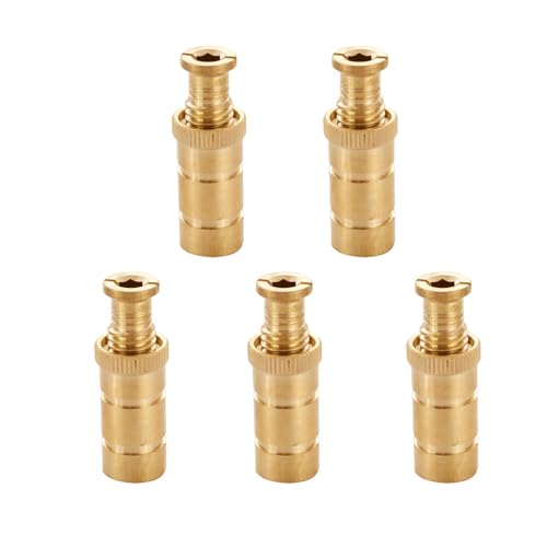 The Door Bull Brass Pool Cover Anchors for Concrete & Pavers Deck | Universal Size Fits 3/4" Hole, Ideal for Inground Pool Safety Covers, Durable & Easy to Install - 5 Pack - size: 5 Pack