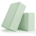 Yoga Blocks 2 Pcs, 9"x6"x3" Yoga Brick Foam Blocks EVA Foam Block Yoga Props Accessories for Yoga Pilates Stretching and Meditation - color: Mint Green