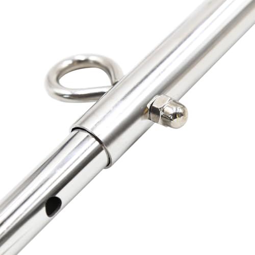 Stainless Steel Silver Adjustable Pilates Bar Set Sports Aid Training Fitness Gear Adjustable and Detachable 22-36 Inch (Silver A) - color: Silver a