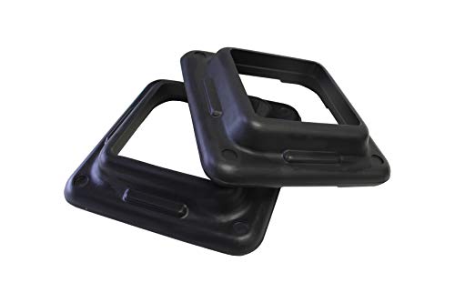 Ader 44'' Original Health Club Step, Aerobic Step, Gym Class Step, Platform with Risers - color: Black -2pcs Risers Only