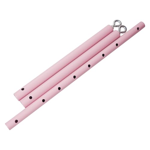 Spreader Bar Expandable Exercise Bar, Yoga Training Fitness Gear, Home Pilates Tools, Workout Bar,Sports Gym Kit - style: Pink
