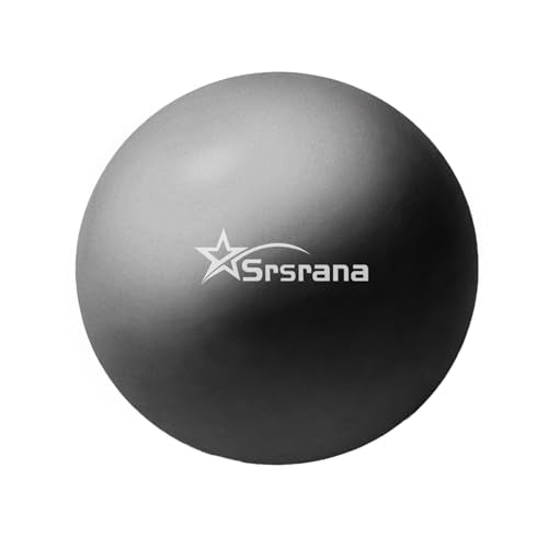 9 Inch Pilates Ball - Small Exercise Ball for Yoga, Barre & Physical Therapy - Anti-Burst Non-Slip Mini Core Ball for Stability, Back Pain Relief & Posture Correction - color: 1Black