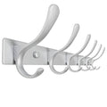SKOLOO Coat Rack Wall Mounted - 6 Hooks, Heavy Duty, Stainless Steel, Metal Wall Hangers, Sturdy Coat Hooks for Hanging Coats, Jacket, Clothes, Hat, Cold Light Silver - color: Matte Silver, size: 6 Hook(1 Pack)