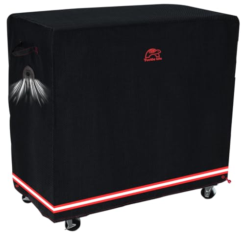 Turtle Life BBQ Grill Cover, 46 Inch Heavy Duty Waterproof Barbecue Gas Grill Covers for Flat Top Griddle, Anti-Fading Cover for Gas Grill, Black - color: Black, size: EVO-46in