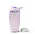 Promixx Pursuit Protein Shaker Bottle – 26oz Silent Snap-Fit Mixer for Lump-Free Shakes – Leak-Proof BPA-Free Ecozen Gym Shaker with Measurement Marks for Fitness and Travel – Lilac - color: Lilac, style: 26oz