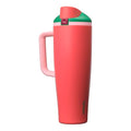 Owala FreeSip Tumbler Stainless Steel Water Bottle 40 oz Strawberry Fields | Triple-Layer Insulation | Leak-Proof Lid with Push-Button | Double Threaded Lid for Left and Right-Handed Drinking - color: Strawberry Fields, size: 40 Ounces