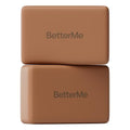 BetterMe Yoga Blocks Set of 2 – High Density Foam Yoga Blocks for Stretching, Pilates & Workouts – Lightweight Non-Slip Exercise Blocks for Flexibility & Balance - color: Mocha