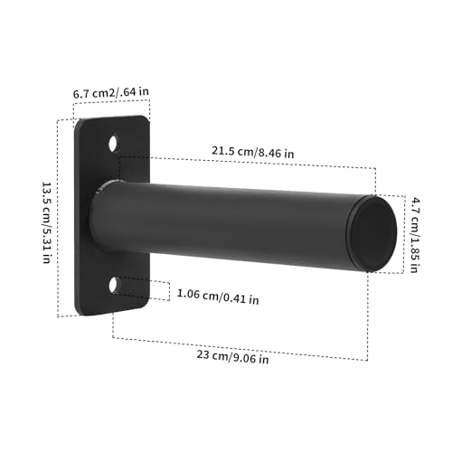 Wall Mounted Olympic Weight Plate Rack, Heavy Duty Metal 2" Plate Holder & Hanger for Home Gym, Garage Gym, Powerlifting & Fitness Equipment Storage, 275 lbs Capacity Barbell Plate Organizer with Screws for Wood & Concrete Walls - color: Black-6pack