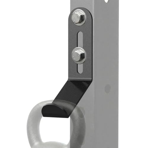 J Bryant Kettlebell Rack Storage Attachment, Heavy Duty Steel Kettlebell Holder for Power Cage & Squat Rack - color: Black Single Kettlebell Holder