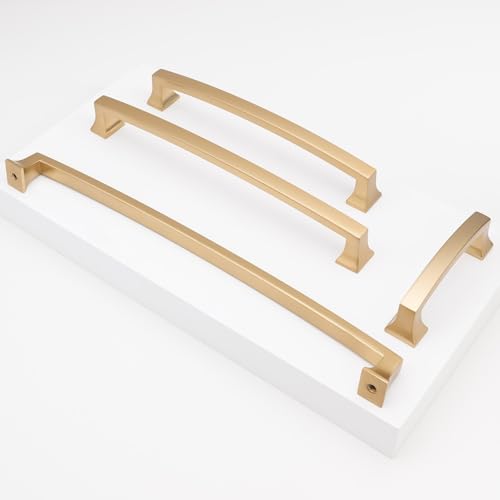COTYKILEY 10 Pack 6.3 Inch(160mm) Champagne Bronze Cabinet Handles Gold Kitchen Cabinet Pulls Cabinet Door Handles Kitchen Cabinet Hardware - color: Champagne Bronze, size: 6-1/4" Hole Center（160MM）