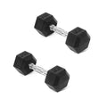 Fitvids Hex Dumbbells Rubber Coated Hand Weights for Exercises and Fitness Home Gym, 5-50 LB Pair - style: 10LBS Pair