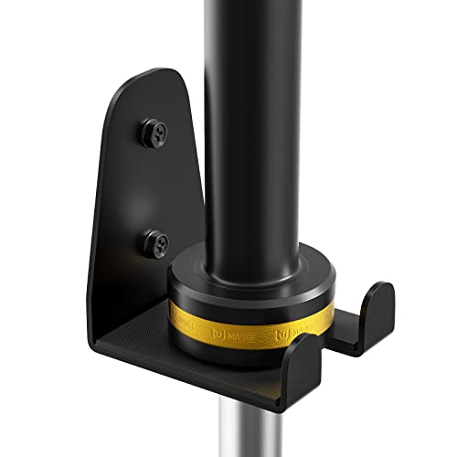 JNIHEEP Olympic Barbell Hanger,Garage Gym Bar Wall Rack,Vertical Barbell Mount Rack,Black Powder Coated,Space Saving Commercial or Home Gym Accessory,Holds Under 33mm Bar Size - color: ‎Black 1Hook