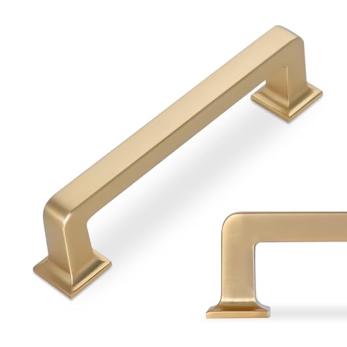 10 Pack 3-3/4 inch(96mm) Champagne Bronze Kitchen Cabinet Handles Cabinet Pulls Gold Drawer Pulls Kitchen Cabinet Hardware Dresser Handles - color: Champagne Bronze, size: 3-3/4" Hole Center（96mm）