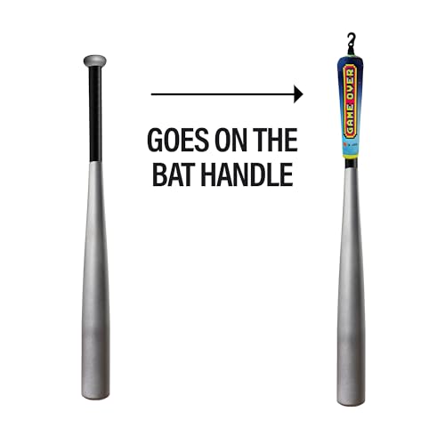 Handle Cover - Baseball Bat Cover Sleeve Protects Vehicle & Bat Grip - Batting Gloves & Helmet Companion with Zippered Hook - Softball Accessory - color: Game Over