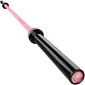 7ft Olympic Barbell 28mm 45lb – 500/700/1000LB Bar for Home Gym | Ceramic coated steel. Smooth spinning sleeves. Fits 2" plates. For snatch, clean and jerk, squats, deadlifts, bench press. - color: Pink-500LBS