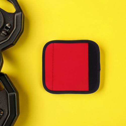 Yardwe 3pcs Detachable Anti-Slip Pull-up Handle Grip Sleeves Protective Pads for Doorway Horizontal Bars Dumbbells Barbells, Black - color: Red