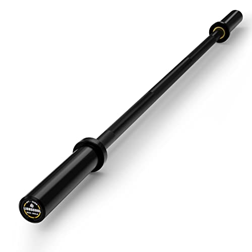 LIONSCOOL Premium 4ft/4.9ft/6ft Barbell for Strength Training and Olympic Weightlifting, 2 Inch Weight Bar for Squats, Curls, Deadlifts, Presses, Hip Thrusts, 350lbs/500lbs Capacity - color: Black, size: 4 ft