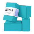 Muka Yoga Blocks 4x6x9 Inch, High Density EVA Foam Yoga Brick for Meditation, Pilates - color: Turquoise, size: 4 pack