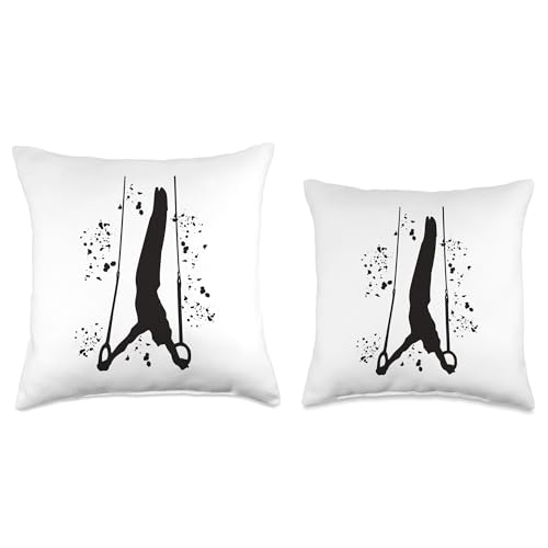 Gymnast Still Rings Boys Kids Artistic Gymnastics Throw Pillow - size: 18x18