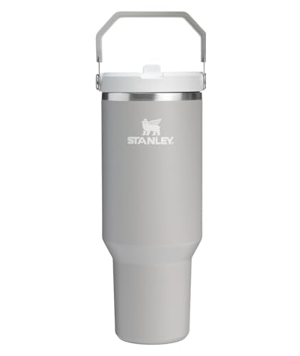 STANLEY IceFlow 2.0 Flip Straw Tumbler with Handle 40 oz | Twist On Lid and Flip Up Straw | Leakproof Water Bottle | Insulated Stainless Steel | BPA-Free | Ash - color: Ash, size: 40 Ounces