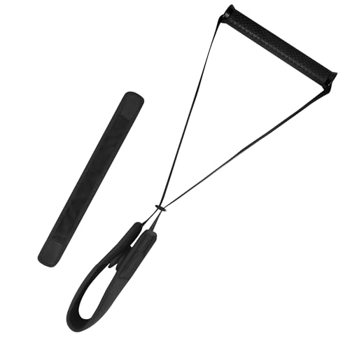 Adjustable Cervical Neck Support Stretcher, Soft Skin-Friendly Portable Neck Relaxation Tool with Durable Nylon Tape and Anti-Slip Handle, Adjustable Fit for Home Office Daily Neck Care, Black