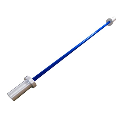 Kids Barbell 5LB Mini Barbell Bar 4ft for Beginner Women & Kids Weighted Bar, Compatible with 2-Inch Weight Plates, for Strength Training Gym Weight Lifting - color: Blue&Silver