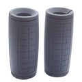 Weight Bar Grips Fit Standard Barbell, Dumbell Handles, Thick Bar Training Adapter For WeightLifting & Cable Attachments Fitness Training Rope Grips For Body Arm Forearm Builder Strength - color: Gray