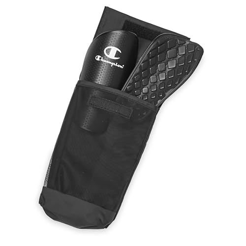 Champion Defender Elite Youth Soccer Shin Guards, Slip-in Curved Plastic Plate and EVA Foam Interior for a Contoured Fit, for Boys/Girls Soccer Game - size: Small-Medium
