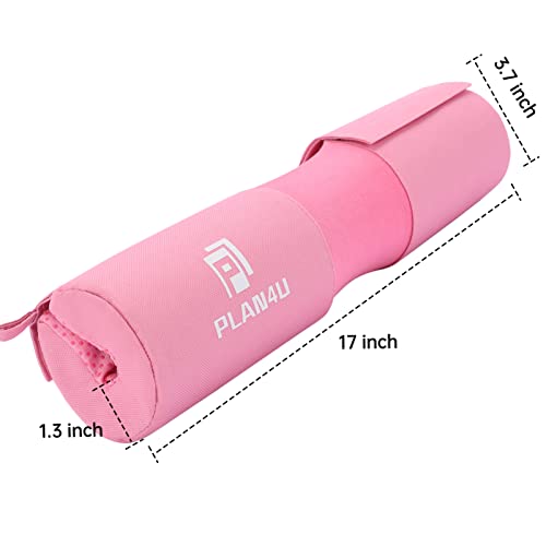 Plan4U Barbell Squat Pad for Bench Press, Bar Cushion for Women/Men | Black/Pink, Breathable, Shoulder Neck Support, Weight Lifting, Workout Foam, Hip Thrusts, Workout Sponge, Lunges, Deadlifts - color: Pink