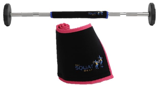 | Squat Wrap (Short) | Thin Bar Pad Wrap. Hugs-the-Bar. Secures to Standard & Olympic Barbells. Great for Squats, Lunges, & Leg Day. - color: Purple