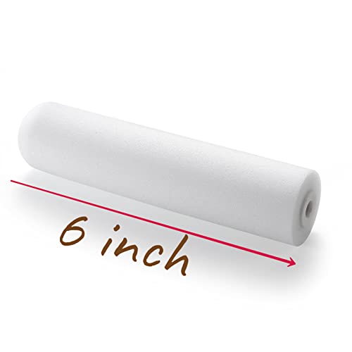 Foam Paint Roller,6 Inch Sponge Mini Refill,High Density Foam Paint Roller Covers for Use with All Paints,10-Pack - size: 6 inch Foam Covers