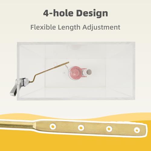 Universal Metal Toilet Handle Lever Replacement, Side Mount, Brushed Nickel | Solid Brass Toilet Flush Handle Compatible with Kohler/American Standard/ TOTO/Gerber, Stainless Steel Chain, Easy to Install - color: Brushed Nickel, style: Side Mount Design