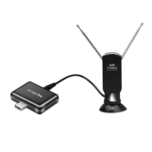 MyGica Type-C USB TV Tuner Card, Watching ATSC Digital TV Anywhere, Freeview HD TV Receiver, Recast Wireless HDTV Stick Tuner Adapter, USB TV Antenna for Android Phone Tablet PC Pad, No Internet Need
