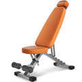 Fitness Bench, Adjustable, Comfortable, Fashionable, Foldable and Extended Headrest with 192 Positions Incline Decline 900LBS Home Gym Bench for Strength Training - color: Coffee