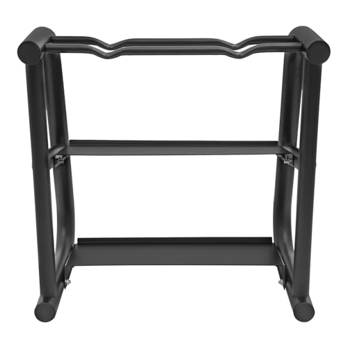 3-Tier Dumbbell Rack Metal Weight Storage Stand Holder Barbell Storage Racks for Dumbbells, Kettlebells, Multilevel Free Weight Organizer Stand for Home Gym