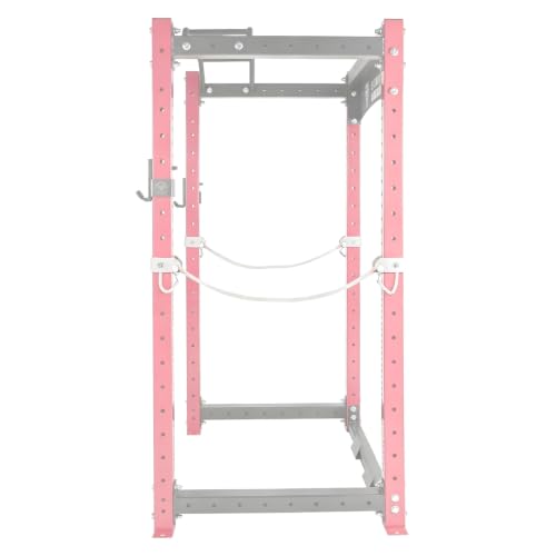 Fitvids Upgraded Adjustable Jammer Arms, Lever Arms, Monolift Attachments Rated 600 LB Per Arm, Fits Racks at All Post Sizes and Hole Sizes, Pair - style: straps-white