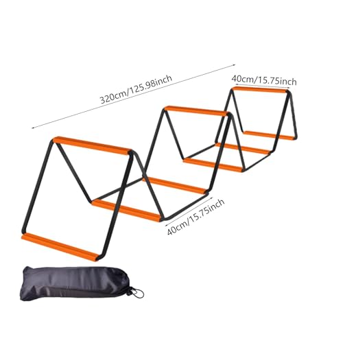 Menolana Agility Ladder Football Footwork Ladder Balance Foldable Agility Training Equipment Speed Ladder for Outdoor Sports Workout - size: 8 Grids With Bag