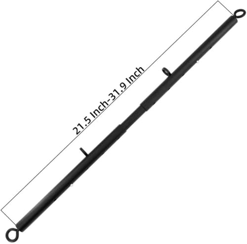 Spreader Bar Heavy Duty Stainless Steel Adjustable Bar with 4 pcs PU Cushioned Straps for Yoga, Pilates, Fitness Training, Home Gym Equipment and more. - color: Red+Black