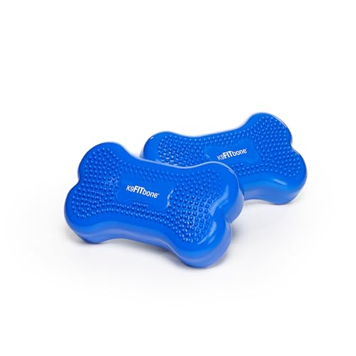 FitPAWS® K9FITbone® - Mini, Blue (Set of 2) | Dog Balance Training Platform & Exercise Equipment | Workout Tool for Strength, Core & Stability - color: Blue