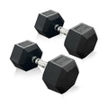 Rubber Hex Dumbbell, Multiple Weight Options 15-550 lbs | Premium Coated Free Weights Dumbbells for Home Gym Strength Training, Rack Not Included - color: 65LB pair