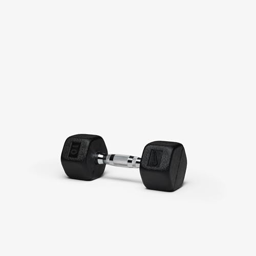 Nike Rubber Hex Dumbbell Pair - color: Black / Black, size: 10 lb