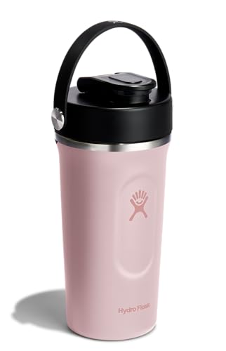 Hydro Flask Shaker Bottle – Insulated Stainless Steel Gym Bottle for Pre Workout & Protein 24 Oz Trillium Pink - color: TRILLIUM