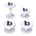 4-Pack Replacement Buttons with B for Bogg Bag Handle Strap. Compatible with Bogg Bag Beach Tote Handles. Fix Your Bogg Bag Handle Quickly and Easily with Replacement Rivets - color: "B" White