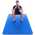 Large Exercise Mat – Extra Thick 10mm Workout Mat (72"x32") – Non-Slip TPE Yoga Mat for Women & Men – Pilates, HIIT, Fitness & Home Gym Mat – Includes Free Carry Bag - color: Blue