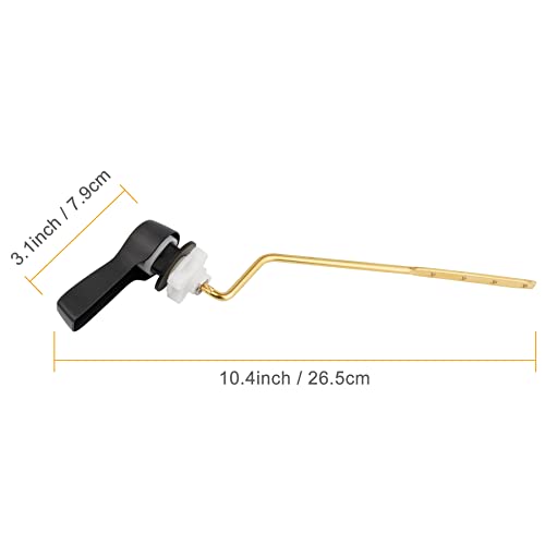 Hibbent Universal Metal Side Mount Toilet Handle Replacement Kit, Brass Toilet Flush Tank Lever with Stainless Steel Flapper Chains for Most Toilets, Oil-Rubbed Bronze - color: Oil Rubbed Bronze, style: Side Mount