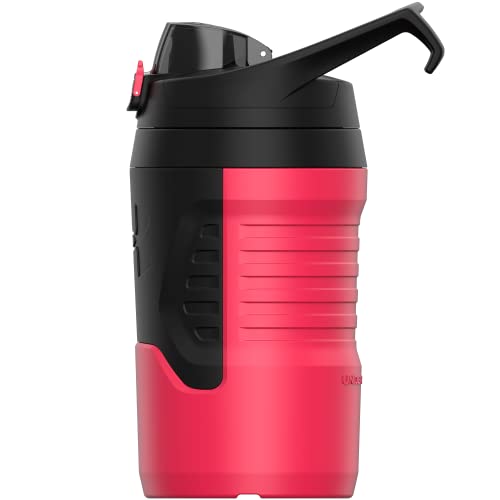 Under Armour 32 oz Insulated Water Bottles - Sports Water Jug with Fence Hook, Leak Resistant for Baseball, Football & More, 32 oz Insulated, Cerise - color: Cerise, size: 32 Ounces