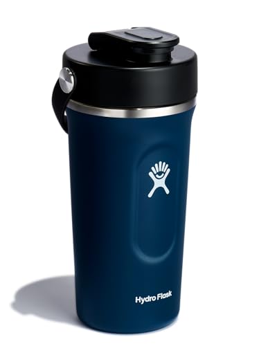Hydro Flask Shaker Bottle – Insulated Stainless Steel Gym Bottle for Pre Workout & Protein 24 Oz Indigo Blue - color: Indigo