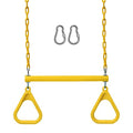 Jungle Gym Kingdom Swing Sets for Backyard, Monkey Bars & Swingset Accessories - Set Includes 18" Trapeze Swing Bar & 48" Heavy Duty Chain with Locking Carabiners - Outdoor Play Equipment (Yellow) - color: Yellow